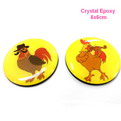 10B2A custom crystal promotional epoxy fridge magnet 6x6cm