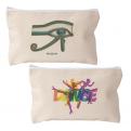 10J14 promotional canvas larger pencil case with logo full color printing