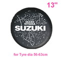A01     13" + Screen printing auto PU leather spare tyre/wheel cover
