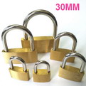 K10    promotional Thin copper brass padlock 30mm