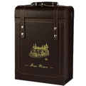 PR13 Senior branding 2 bottle red wine soft leather gift box sets