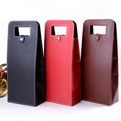PR25 custom promotional  Red wine gift PU bagfor 2 bottle 
