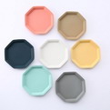 V21    porcelain Simple matte 8-inch octagonal plate