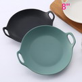 V22    porcelain Simple matte 8-inch octagonal plate